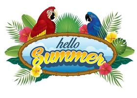 hello Summer design vector