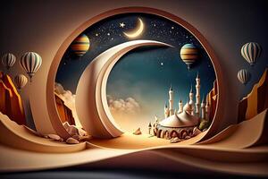 Ramadan Holiday Background. Illustration photo