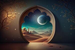 Ramadan Holiday Background. Illustration photo