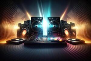 Music night party background. Illustration photo