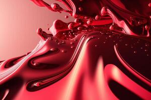 Liquid shimmer background monochrome red trendy color. Illustration photo