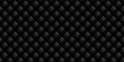 Dark black Geometric grid Carbon fiber background Modern dark abstract seamless texture vector