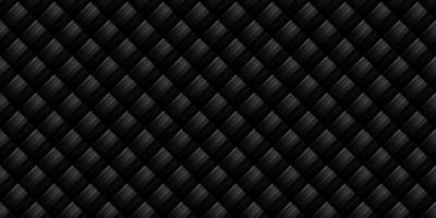 Dark black Geometric grid Carbon fiber background Modern dark abstract seamless texture vector