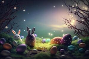 Happy Easter Holiday Background. Illustration photo