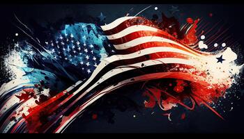 The Independence Day background, 4th July holiday celebration illustration. photo