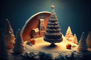 New Year and Merry Christmas Holiday Winter Background. Christmas decorations, backdrop with copy space, photo