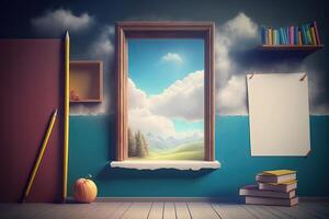 back to school background. Illustration photo