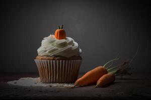 Awesome Carrot Cupcakes. Illustration photo