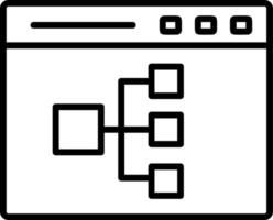 en línea diagrama de flujo vector icono