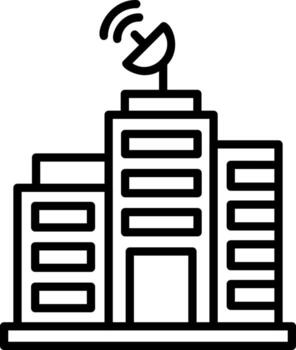 edificio red vector icono