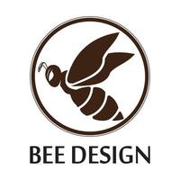 icono de diseño de ilustraciones de logotipo de abeja vector