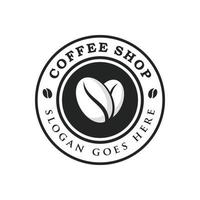 Coffee shop logo design illustration vector