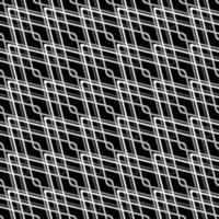 Geometric grid background Modern black and white abstract texture vector