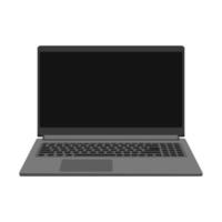 Modern frameless Laptop isolated on a white background vector