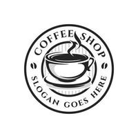 Coffee shop logo design illustration vector