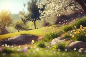 Spring Beautiful Background. Illustration photo