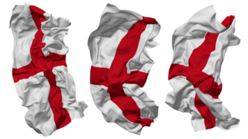 Inglaterra bandera olas aislado en diferente estilos con bache textura, 3d representación png