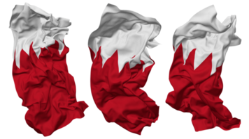 Bahrain Flag Waves Isolated in Different Styles with Bump Texture, 3D Rendering png