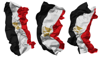 Egypte drapeau vagues isolé dans différent modes avec bosse texture, 3d le rendu png