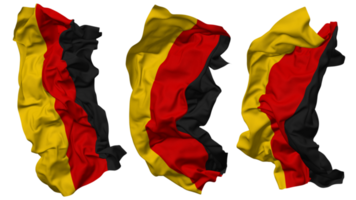 Alemanha bandeira ondas isolado dentro diferente estilos com colisão textura, 3d Renderização png