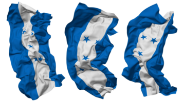 Honduras Flag Waves Isolated in Different Styles with Bump Texture, 3D Rendering png