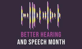 May is Better Hearing and Speech Month. Template  background, banner, card, poster. vector illustration.