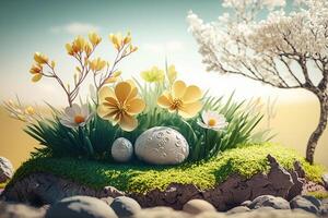 Easter Greeting Background. Illustration photo