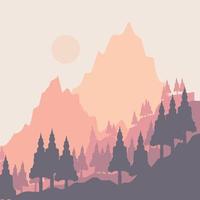 natural landscape illustration design vector