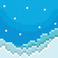 sky view in pixel art style vector