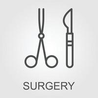 Surgical Instruments Icon. Professional, pixel perfect icon, EPS 10 format. vector