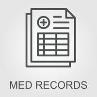 Patient Medical Record Icon. Flat Design. Isolated. vector