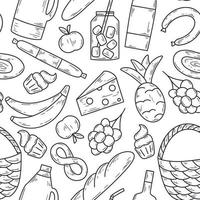 Picnic and Barbecue seamless pattern vector