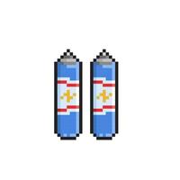 battery cell in pixel art style vector