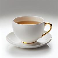 white cup of tea. Illustration photo