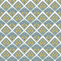 Mediterranean style ceramic tile pattern Ethnic folk ornament Colorful seamless geometric pattern vector