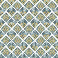 Mediterranean style ceramic tile pattern Ethnic folk ornament Colorful seamless geometric pattern vector