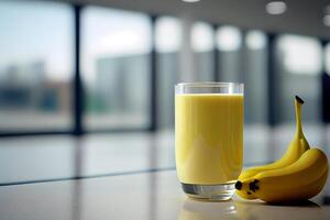 Glass of raspberry smoothie in white floor. Illustration photo