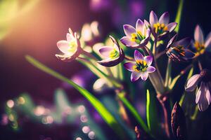 primavera natural floral Pascua de Resurrección antecedentes. ilustración generativo ai foto