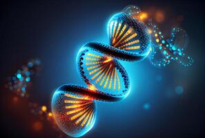 abstract lights vivid thin DNA double helix. Illustration photo