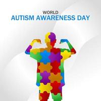 World Autism Awareness Day theme template. Vector illustration. Suitable for Poster, Banners, campaign and greeting card.