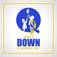 World down syndrome day theme template. Vector illustration