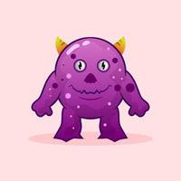 Cute monster kid cartoon vector icon illustration. monster holiday icon concept isolated
