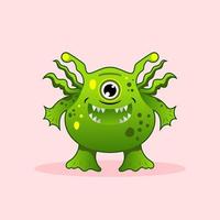 Cute monster kid cartoon vector icon illustration. monster holiday icon concept isolated