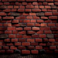 Red brick wall background. Illustration photo