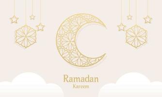 Ramadan Kareem of islamic festival design with islamic decorations vector