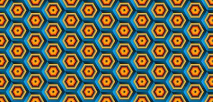 Abstract hexagonal geometric pattern background vector