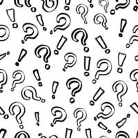 Question and exclamation Mark Seamless Pattern Background vector