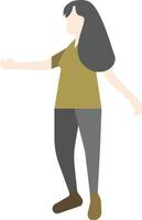 Flat Pose People vector