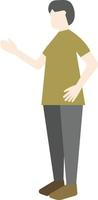 Flat Pose People vector