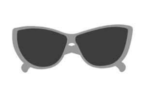 escala de grises Gafas de sol con oscuro lentes. contento Gafas de sol día. Hola verano. pegatina. aislar. vector